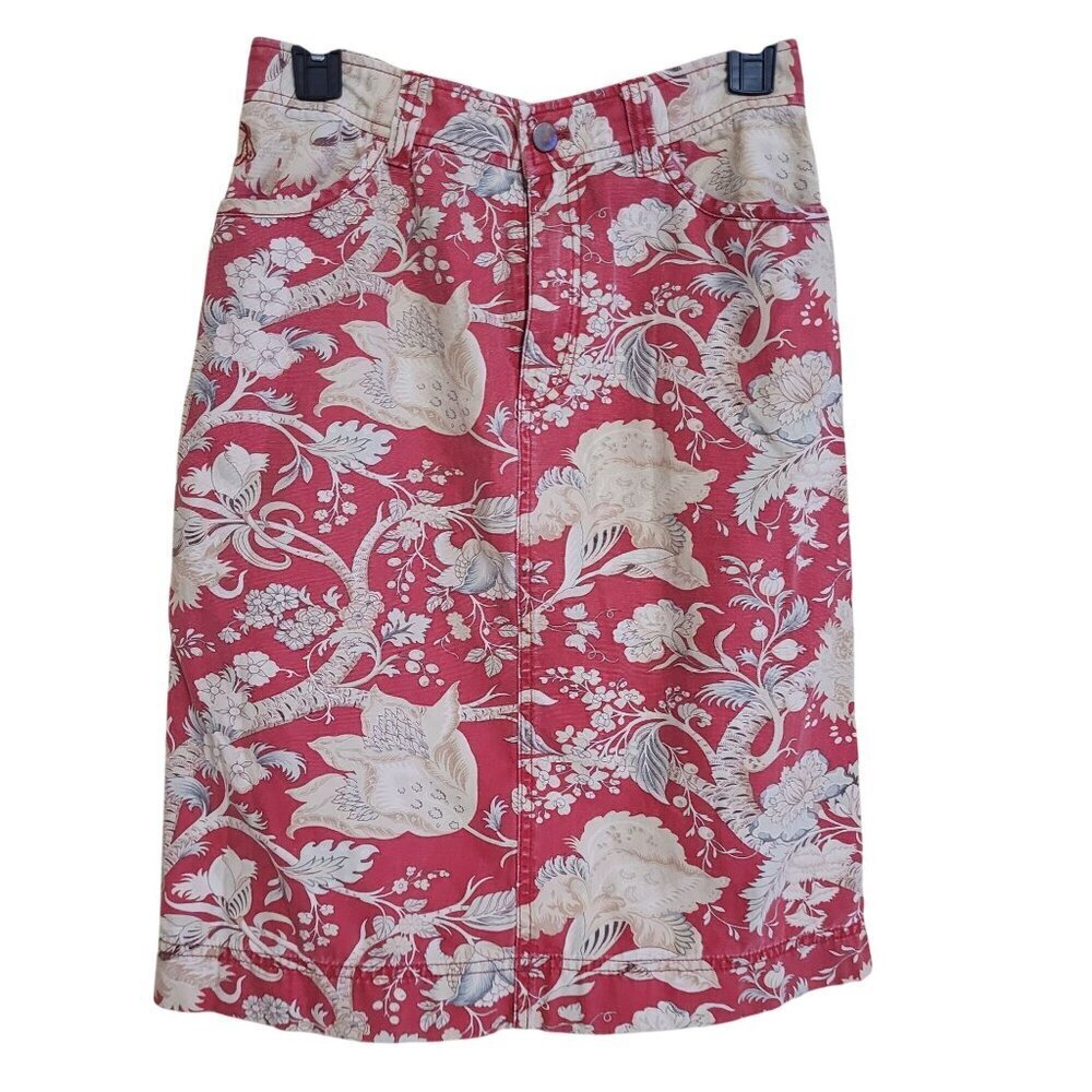 Vintage Pendleton Red Floral A-Line Skirt Size 4 Country‎ Cabincore Western